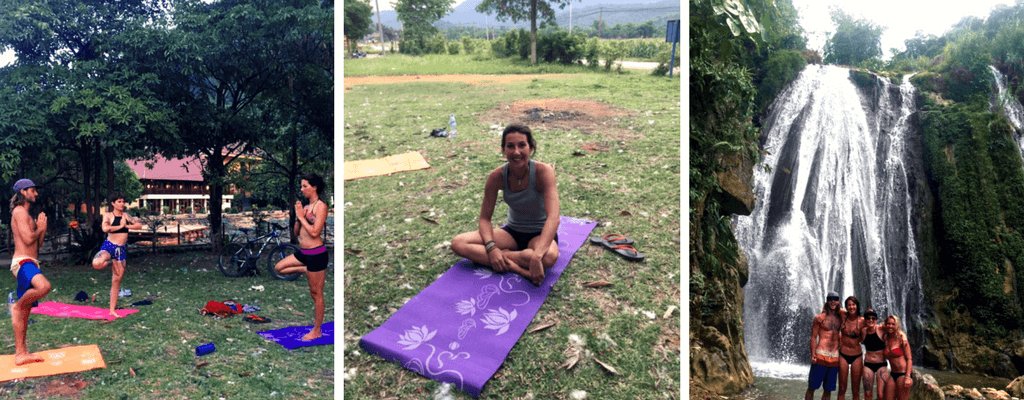 santosha yoga teacher training graduate in vietnam teaching yoga