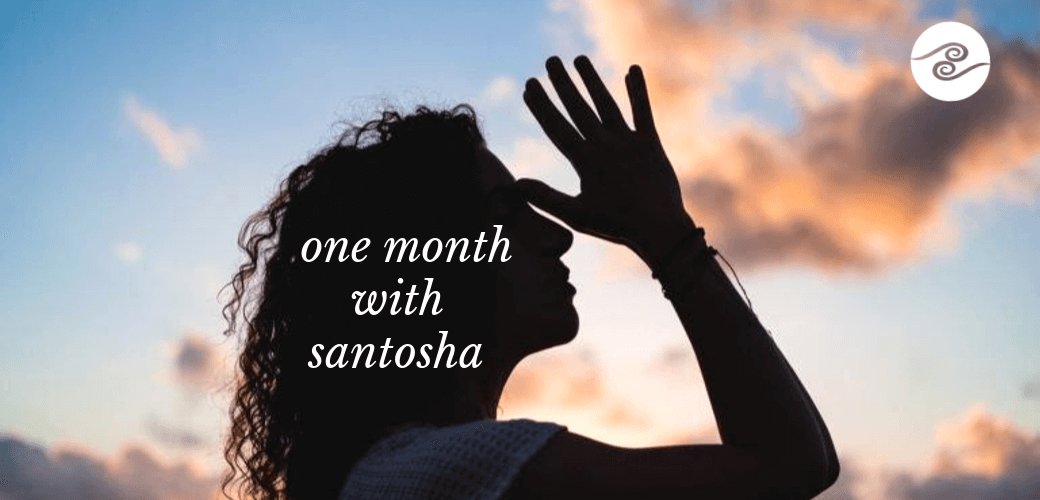 santosha yoga teacher training student silhouette